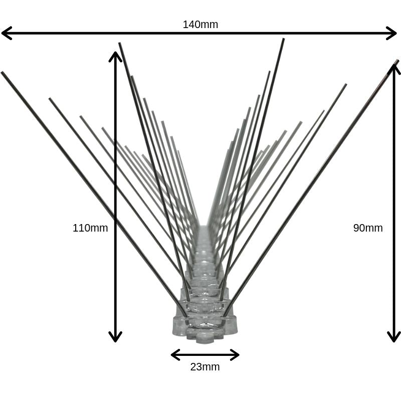 Anti Bird Spikes Stainless Steel Spikes Polycarbonate Base BUY ONLINE
