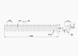 Solar Panel Bird Spikes Dimensions